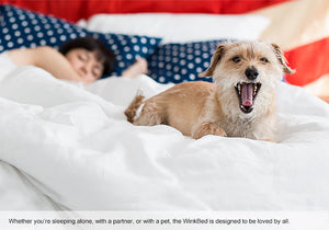 Whether you're sleeping alone, with a partner, or with a pet, the WinkBed is designed to be loved by all.