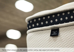 The WinkBed is designed to offer superior comfort, cooling, edge support and motion isolation.